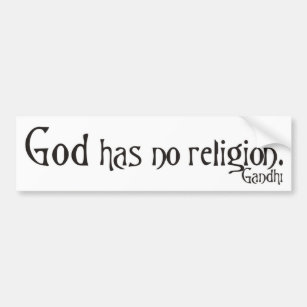 No Religion Bumper Sticker