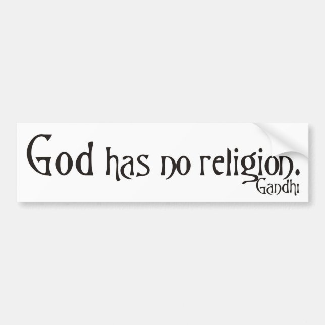 No Religion Bumper Sticker (Front)