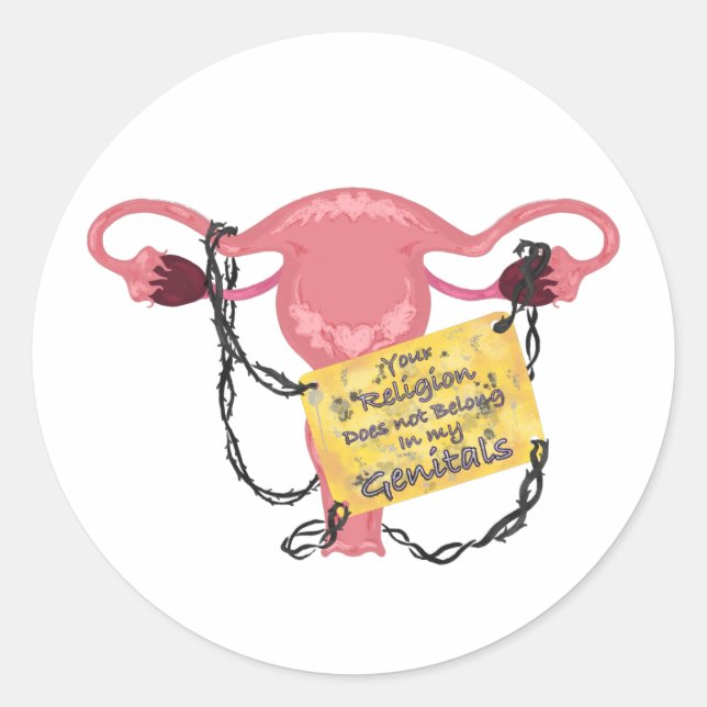 No Religion Classic Round Sticker (Front)