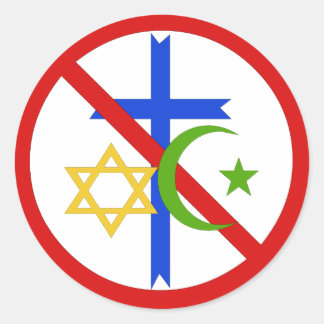 No Religion Classic Round Sticker