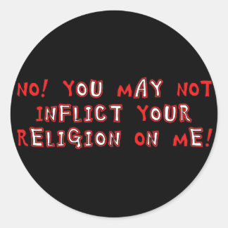 No Religion Classic Round Sticker