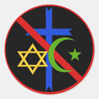 No Religion Classic Round Sticker