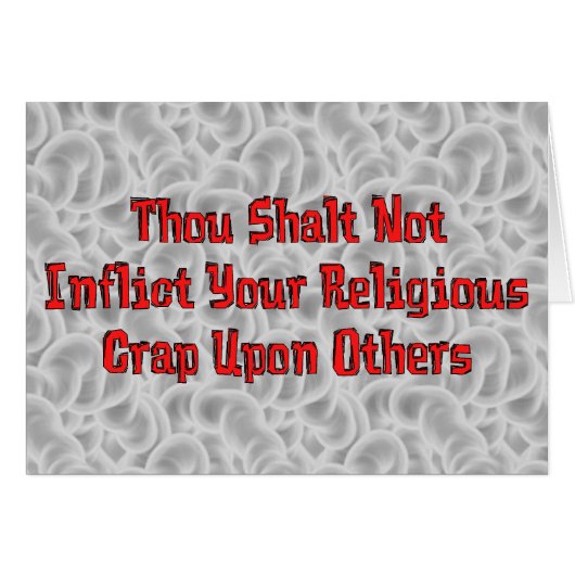 No Religious Crap Cards (Front Horizontal)