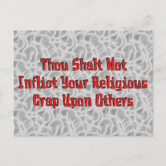 No Religious Crap Postcard