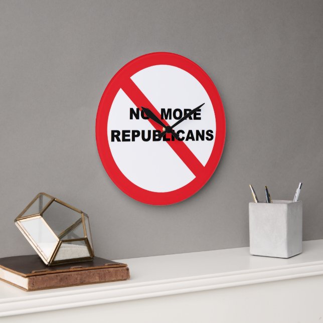 NO Repugs Large Clock (Office)