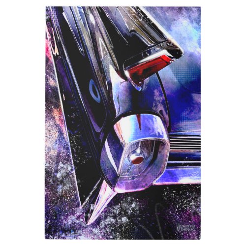 No Rest for the Wicked 62 Cadillac Fin Metal Print