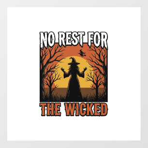 No Rest For The Wicked Vintage Witch Halloween Des Floor Decals