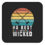 No Rest For The Wicket Croquet Croquet Player Square Sticker