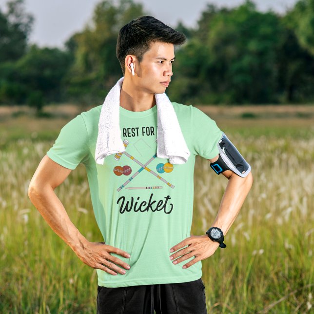 No Rest for the Wicket Funny Croquet Themed Tri-Blend Shirt (Creator Uploaded)