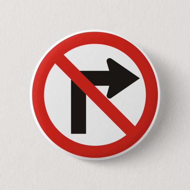No Right Turn Button (Front)