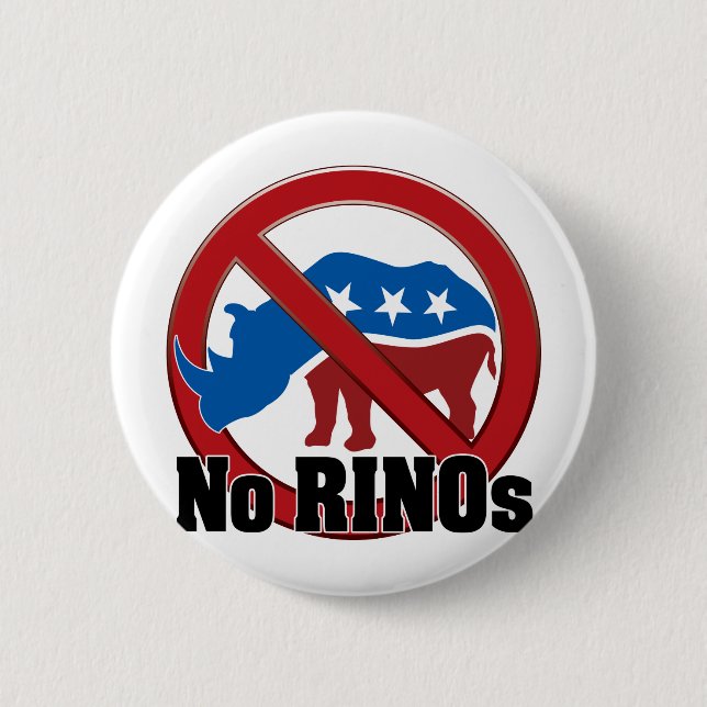 No RINOs Pinback Button (Front)