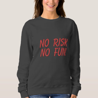 no risk, no fun! embroidered sweatshirt