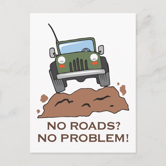 No Roads Postcard (Front)