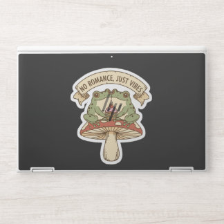 No Romance, Just Vibes | Cute Frog Mushroom core HP Laptop Skin