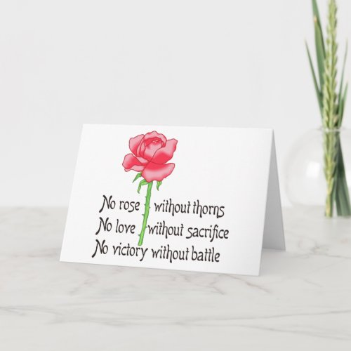 No Rose Without Thorns Card