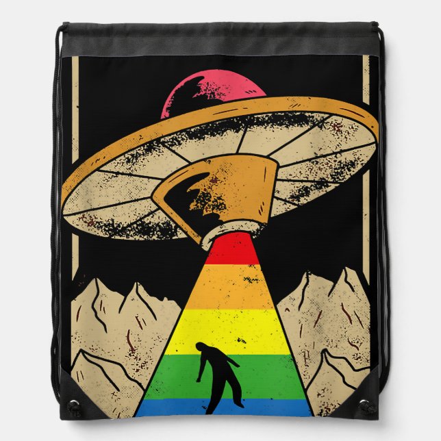 No rules LGBT Pride Genderqueer  Copy Drawstring Bag (Front)