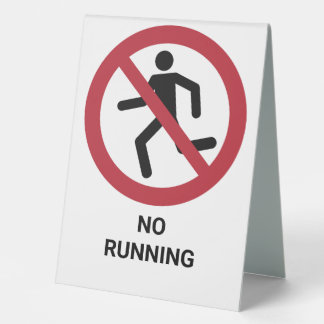 No Running ISO 7010 Prohibition Sign