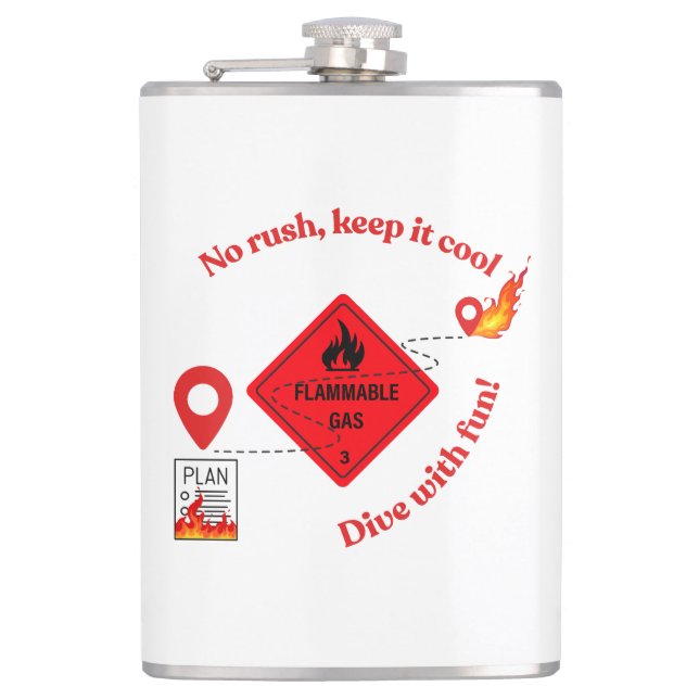 No Rush Keep It Cool Trucker Flask (Front)