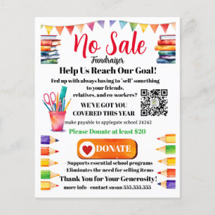 No SALE fundraiser school event Flyer