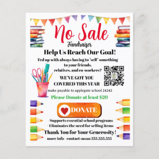 No SALE fundraiser school event Flyer