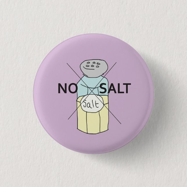 No Salt badge Button (Front)
