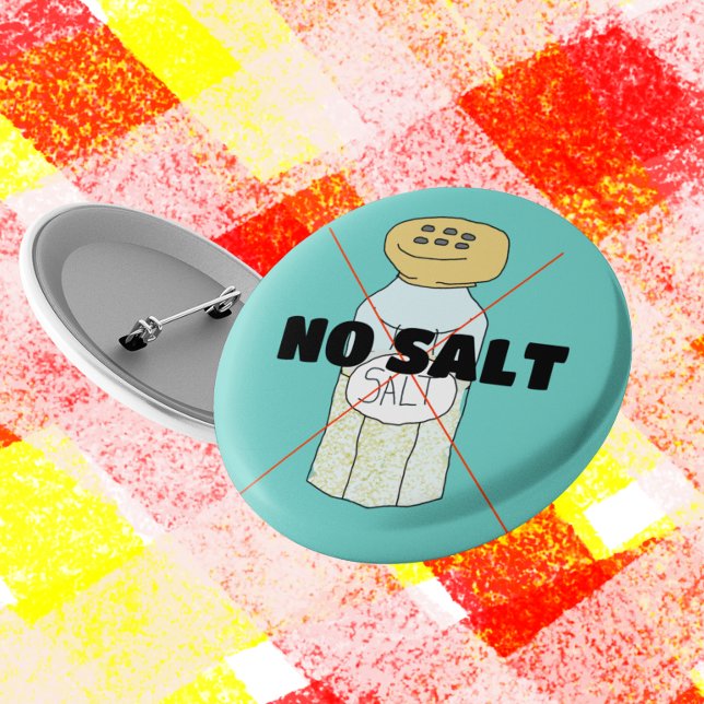 No Salt Sodium free healthy diet Button (Creator Uploaded)
