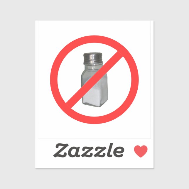 No salt sticker (Sheet)