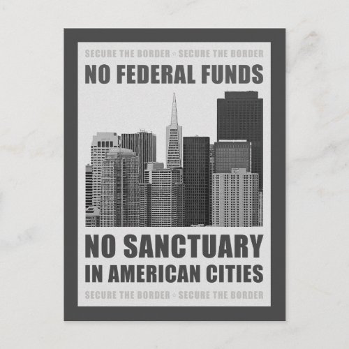 No Sanctuary Cities Postcard
