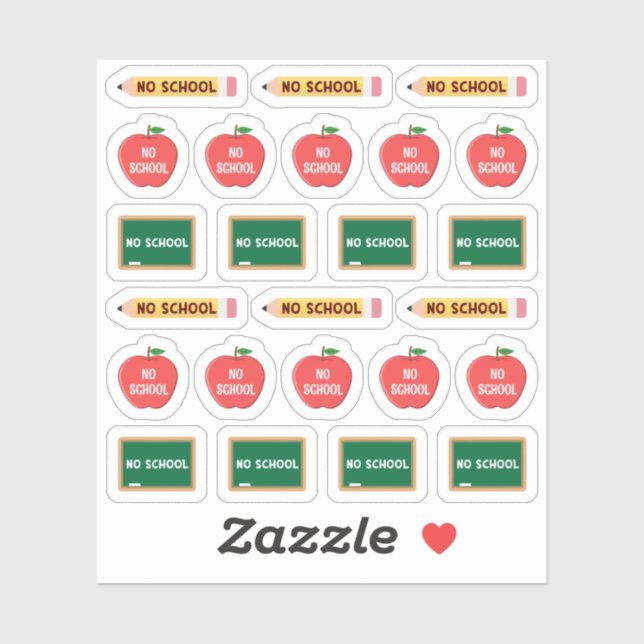 No School Day Planner Off  Day Tracker Calendar  Sticker (Sheet)