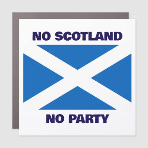No Scotland, No Party Car Magnet