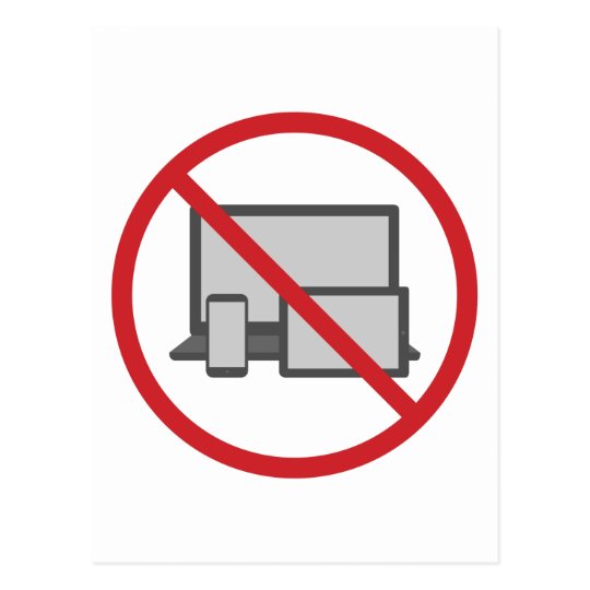 No Screens Postcard