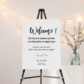 💍 No seat assigned Minimalist Elegant Foam Board
