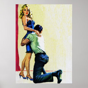 No second Chance Vintage Pulp Magazine Cover Art Poster