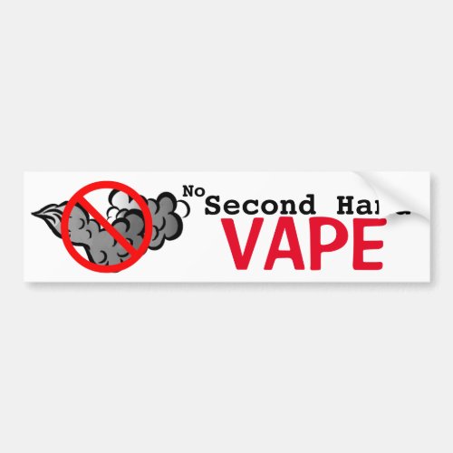 No Second Hand Vape Bumper Sticker