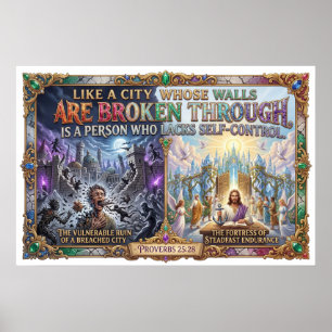 No Self Control Leaves Life Defenseless & Broken Poster