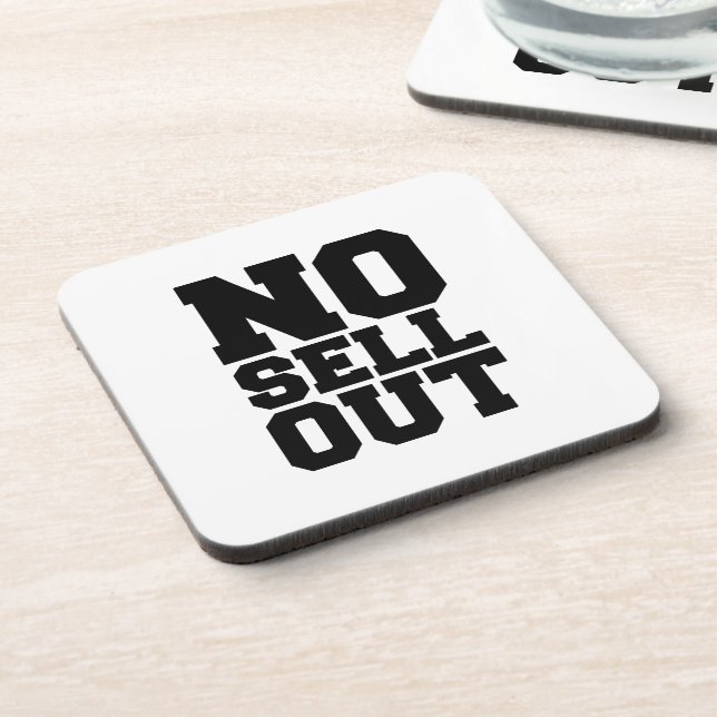 NO SELL OUT BEVERAGE COASTER (Left Side)