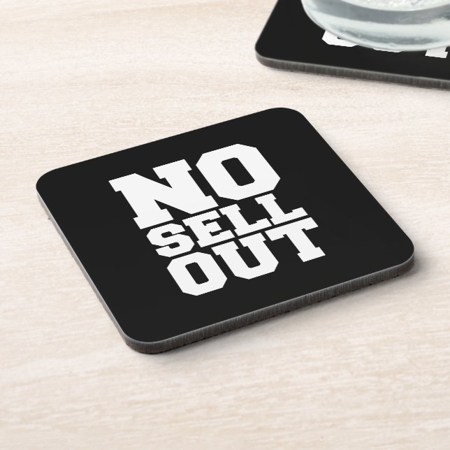 NO SELL OUT BEVERAGE COASTER (Left Side)