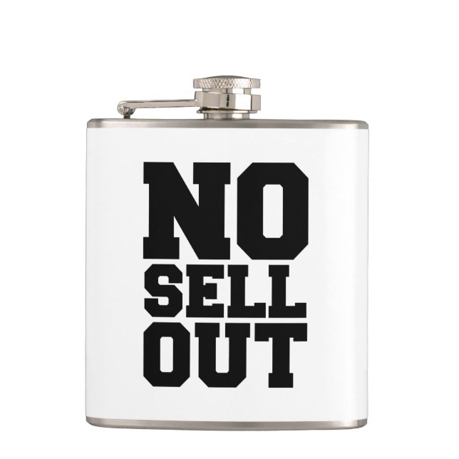 NO SELL OUT HIP FLASK (Front)