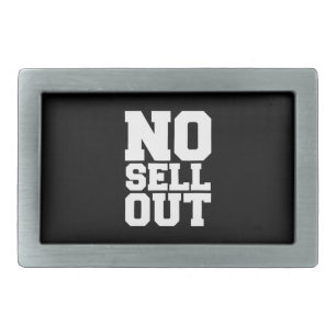 NO SELL OUT RECTANGULAR BELT BUCKLE