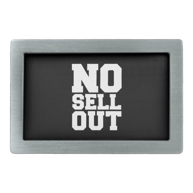 NO SELL OUT RECTANGULAR BELT BUCKLE (Front)