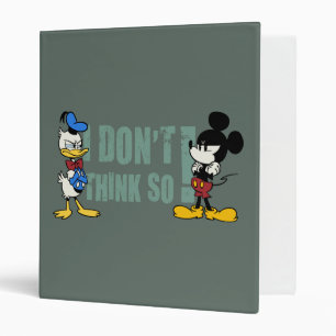 No Service Mickey and Donald 3 Ring Binder