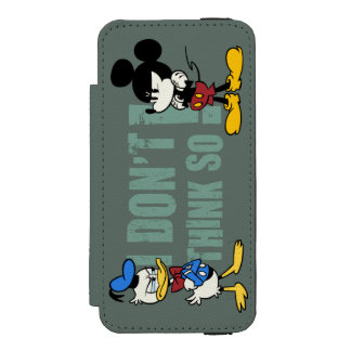 No Service | Mickey and Donald Wallet Case For iPhone SE/5/5s