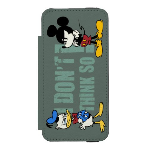 No Service  Mickey and Donald Wallet Case For iPhone SE55s