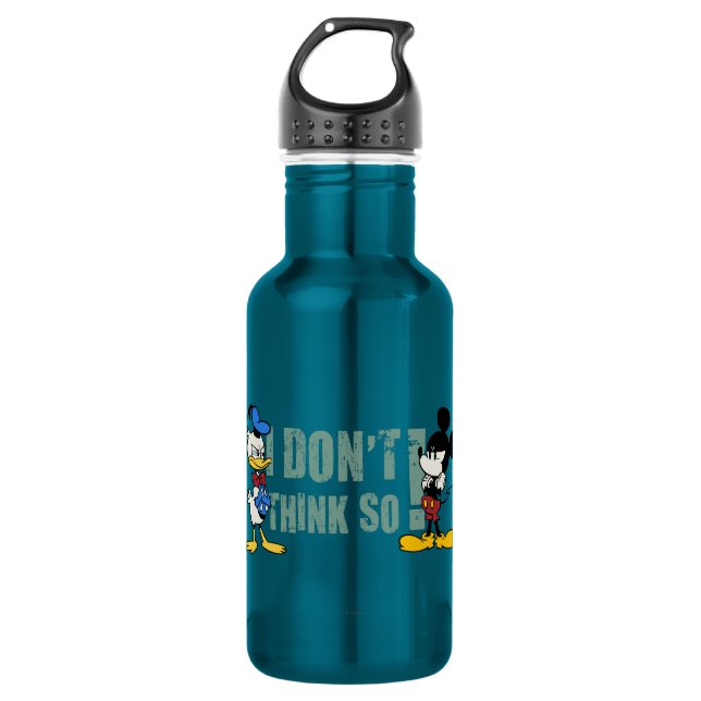 No Service | Mickey and Donald Stainless Steel Water Bottle (Front)