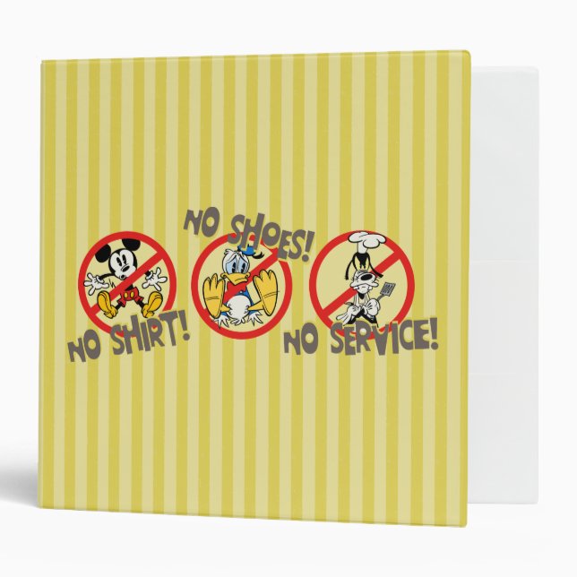 No Service | No Shirts or Shoes 3 Ring Binder (Front/Inside)