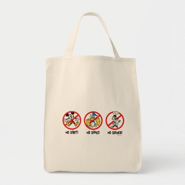 No Service | No Shirts or Shoes Horizontal Tote Bag (Front)