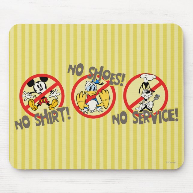 No Service | No Shirts or Shoes Mouse Pad (Front)