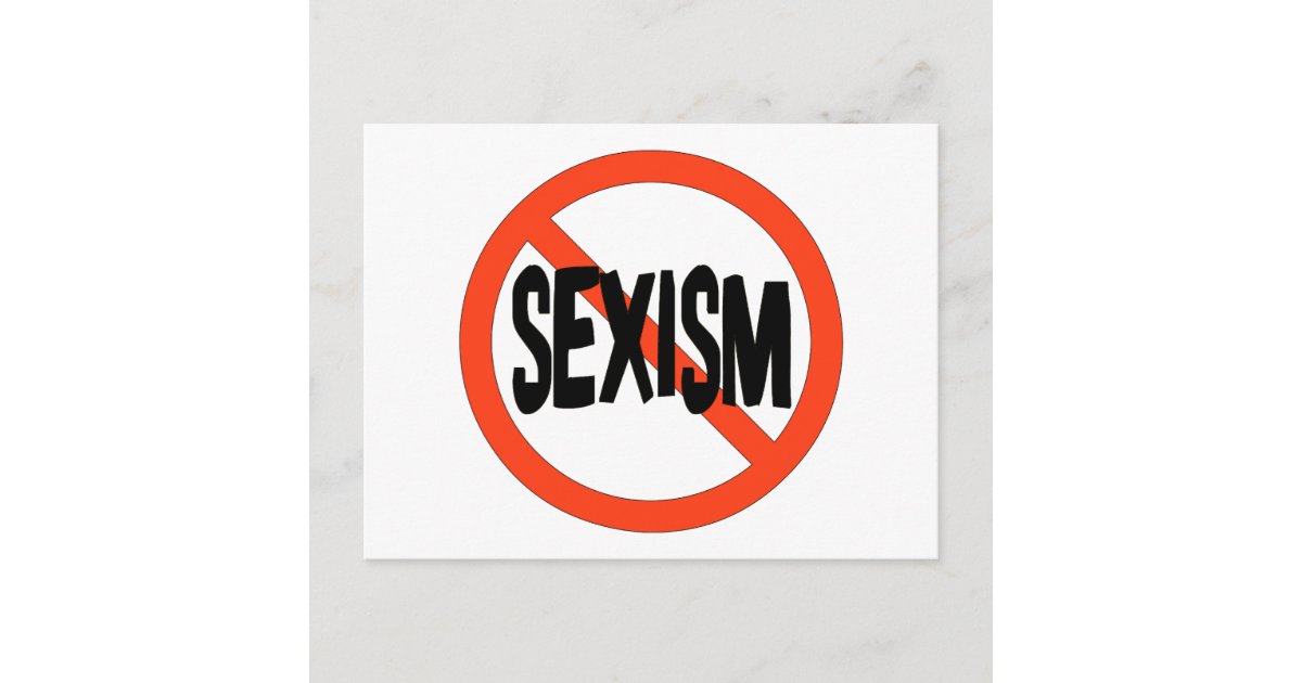 No Sexism Postcard Zazzle
