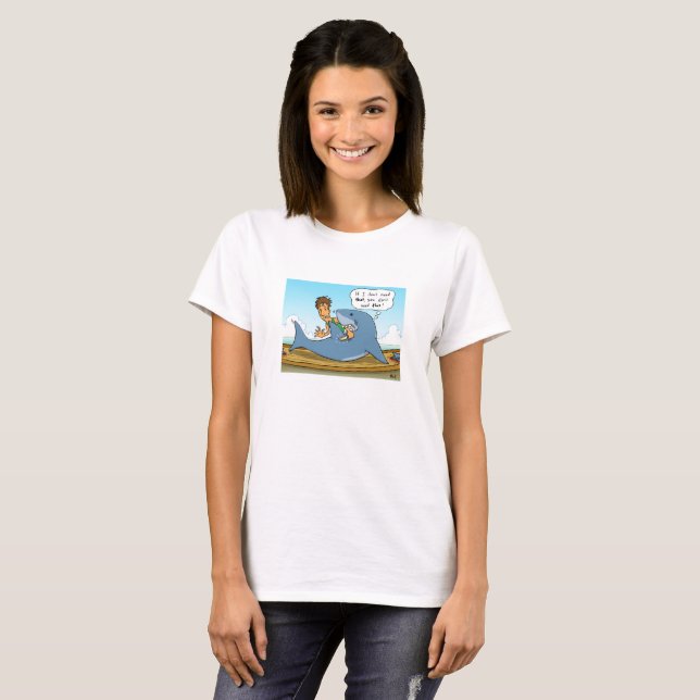 No Shaaark finning white T-shirt (Front Full)