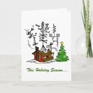 No Shack Like Home Ham Radio Christmas Card